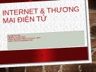 Bài giảng Internet và Thương mại điện tử: Chương 2 - Nguyễn Sĩ Thiệu