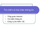 Bài giảng Tìm kiếm và khai thác thông tin