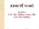 Bài giảng Kinh tế vi mô: Chương 2 - Lê Phương