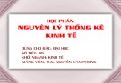 Bài giảng Nguyên lý thống kê kinh tế: Chương 1 - ThS. Nguyễn Văn Phong