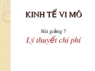 Bài giảng Kinh tế vi mô: Chương 7 - Lê Phương