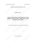 Luận văn Thạc sĩ Quản lý đô thị và công trình: Quản lý bảo tồn và phát huy giá trị không gian văn hóa - kiến trúc làng Viêm Xá - Bắc Ninh