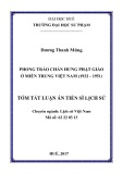 Tóm tắt luận án tiến sĩ Sử học: Phong trào chấn hưng Phật giáo ở miền Trung Việt Nam (1932 - 1951)