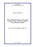 Luận án tiến sĩ Sinh lý thực vật: Hoàn thiện hệ thống nhân giống vi thủy canh cây hoa cúc trắng (Chrysanthemum morifolium)