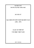 Luận án tiến sĩ Văn học Việt Nam: Đặc điểm tùy bút đô thị miền Nam (1954-1975)