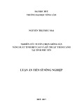 Luận án tiến sĩ Nông nghiệp: Nghiên cứu tuyển chọn giống sắn năng suất tinh bột cao và kỹ thuật thâm canh tại tỉnh Phú Yên