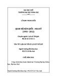 Tóm tắt luận án tiến sĩ Lịch sử thế giới: Quan hệ Hàn quốc - Hoa Kỳ