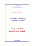 Luận án tiến sĩ Kinh tế nông nghiệp: Phát triển chăn nuôi lợn ở tỉnh Thừa Thiên Huế