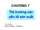 Bài giảng Chương 7: Thị trường các yếu tố sản xuất