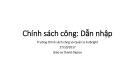 Bài giảng Chính sách công