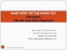 Bài giảng Nhập môn trí tuệ nhân tạo: Chương 6 - TS. Ngô Hữu Phúc