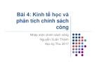 Bài giảng Nhập môn chính sách công: Bài 4 - Nguyễn Xuân Thành (2017)