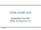 Bài giảng Công nghệ Java: Chương 0 - Trần Quang Diệu