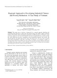 Regional approach to developing industrial clusters and poverty reduction: A case study of Vietnam