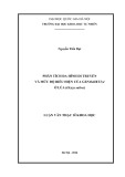 Luận văn Thạc sĩ Khoa học: Phân tích đa hình di truyền và mức độ biểu hiện của genOsHKT2;4 ở lúa (Oryza sativa)