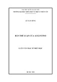 Luận văn Thạc sĩ Triết học: Bản thể luận của Augustino