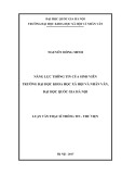 Luận văn Thạc sĩ Thông tin Thư viện: Năng lực thông tin của sinh viên trường Đại học Khoa học Xã hội và Nhân văn, Đại học Quốc gia Hà Nội