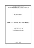 Luận văn Thạc sĩ Tâm lí học: Lo âu của người cao tuổi ở Hà Nội