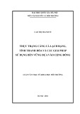 Luận văn Thạc sĩ Khoa học Môi trường: Thực trạng cảng cá Lạch Bạng, tỉnh Thanh Hóa và các giải pháp sử dụng bền vững dựa vào cộng đồng