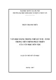 Luận án Tiến sĩ Văn học: Văn học Đàng Trong thế kỷ XVII-XVIII trong tiến trình phát triển của văn học dân tộc