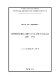 Luận văn Thạc sĩ Lịch sử: Chính sách giáo dục của Anh tại Malaya (1874-1941)