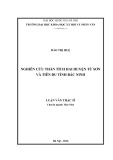 Luận văn Thạc sĩ: Nghiên cứu Thần tích hai huyện Từ Sơn và Tiên Du tỉnh Bắc Ninh