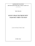 Luận văn Thạc sĩ Tâm lí học: Hành vi phạm tội ở bệnh nhân chậm phát triển tâm thần