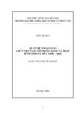 Tóm tắt Luận văn Thạc sĩ Lịch sử: Quan hệ ngoại giao giữa Việt Nam với Trung Quốc và Pháp dưới thời Tự Đức (1948-1983)