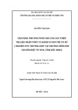 Tóm tắt Luận văn Thạc sĩ Công tác xã hội: Vận dụng phương pháp ABA vào can thiệp trị liệu nhận thức và hành vi cho trẻ tự kỷ