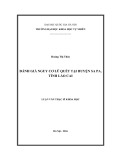 Tóm tắt Luận văn Thạc sĩ Khoa học: Đánh giá nguy cơ lũ quét tại huyện Sapa, tỉnh Lào Cai