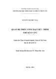 Tóm tắt Luận văn Thạc sĩ Lịch sử Việt Nam: Quan hệ triều cống Đại Việt - Minh thế kỉ XV-XVI