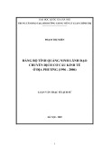 Tóm tắt Luận văn Thạc sĩ Lịch sử: Đảng bộ tỉnh Quảng Ninh lãnh đạo chuyển dịch cơ cấu kinh tế ở địa phương (1996-2006)