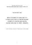 Tóm tắt Luận văn Thạc sĩ: Động cơ nghiên cứu khoa học của cán bộ, giảng viên các trường đại học