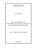 Luận văn Thạc sĩ Giáo dục: Quản lý hoạt động đào tạo theo phương thức liên kết ở các Trung tâm Giáo dục thường xuyên tỉnh Thái Bình