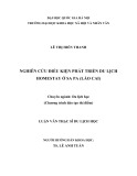 Tóm tắt Luận văn thạc sĩ Du lịch học: Nghiên cứu điều kiện phát triển du lịch homestay ở Sa Pa (tỉnh Lào Cai)