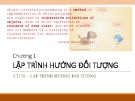 Bài giảng Lập trình hướng đối tượng: Chương 1 - TS. Trần Công Án