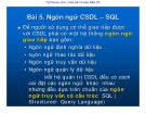 Bài giảng Cơ sở dữ liệu: Bài 5 - ThS. Vũ Văn Định