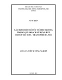 Luận án Tiến sĩ: Xác định một số yếu tố môi trường trong quy hoạch sử dụng đất huyện Sóc Sơn, thành phố Hà Nội