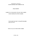 Tóm tắt Luận án Tiến sĩ: Nghiên cứu sử dụng bền vững đất nông nghiệp huyện Nghĩa Hưng, tỉnh Nam Định
