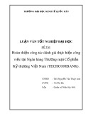 Luận văn tốt nghiệp: Hoàn thiện công tác đánh giá thực hiện công việc tại Ngân hàng Thương mại Cổ phần Kỹ thương Việt Nam (TECHCOMBANK)