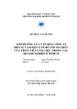 Luận văn thạc sĩ: Ảnh hưởng của văn hóa công ty đến sự cam kết gắn bó với tổ chức của nhân viên làm việc trong các doanh nghiệp ở TP.HCM