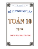 Đề cương học tập môn Toán lớp 10 - Lê Văn Đoàn (Tập 2)