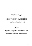 Tiểu luận: Đạo đức công vụ và vấn đề thẩm mỹ, tác phong, nếp sống trong công sở