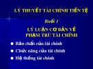 Bài giảng Lý thuyết tài chính tiền tệ - Chương 1: Lý luận cơ bản về phạm trù tài chính