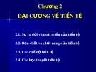 Bài giảng Lý thuyết tài chính tiền tệ - Chương 2: Đại cương về tiền tệ