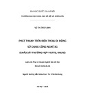 Tóm tắt Luận văn Thạc sĩ Báo chí: Phát thanh trên điện thoại di động sử dụng công nghệ 3G