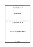 Tóm tắt Luận văn Thạc sĩ Kinh tế: Quan hệ thương mại Việt Nam – Ấn Độ từ 2007 tới nay và các giải pháp thúc đẩy