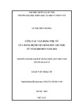 Tóm tắt Luận văn Thạc sĩ Lịch sử: Công tác vận động phụ nữ của Đảng bộ huyện Hoài Đức (Hà Nội) từ năm 2005 đến năm 2014