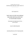 Luận án Tiến sĩ Lịch sử: Đảng Cộng sản Việt Nam lãnh đạo hoạt động đối ngoại nhân dân từ năm 1991 đến năm 2010