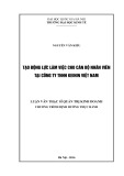 Tóm tắt Luận văn Thạc sĩ Kinh tế: Tạo động lực làm việc cho cán bộ nhân viên tại Công ty TNHH Keihin Việt Nam